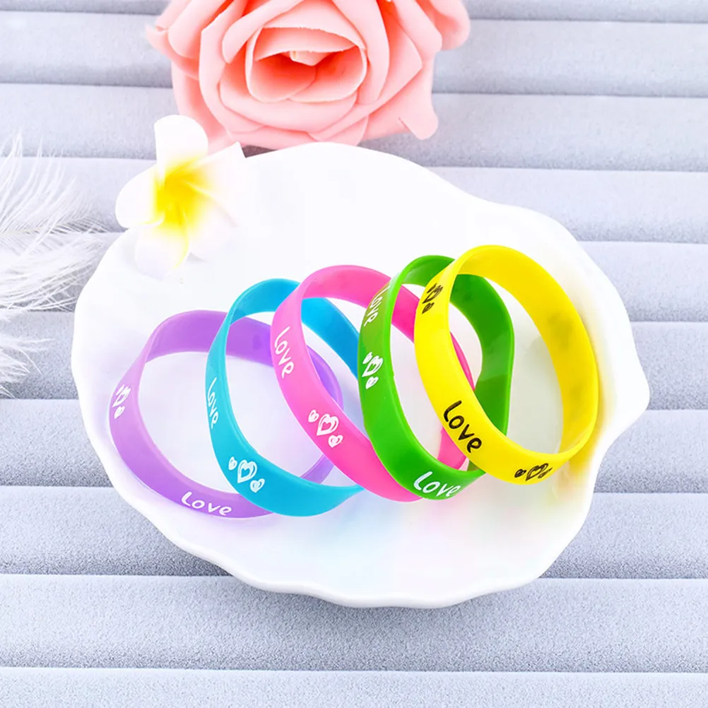 

20 шт. мягких силиконовых экологичных водонепроницаемых браслетов для мужчин, женщин и детей, для повседневной и спортивной носки, цвета конфет