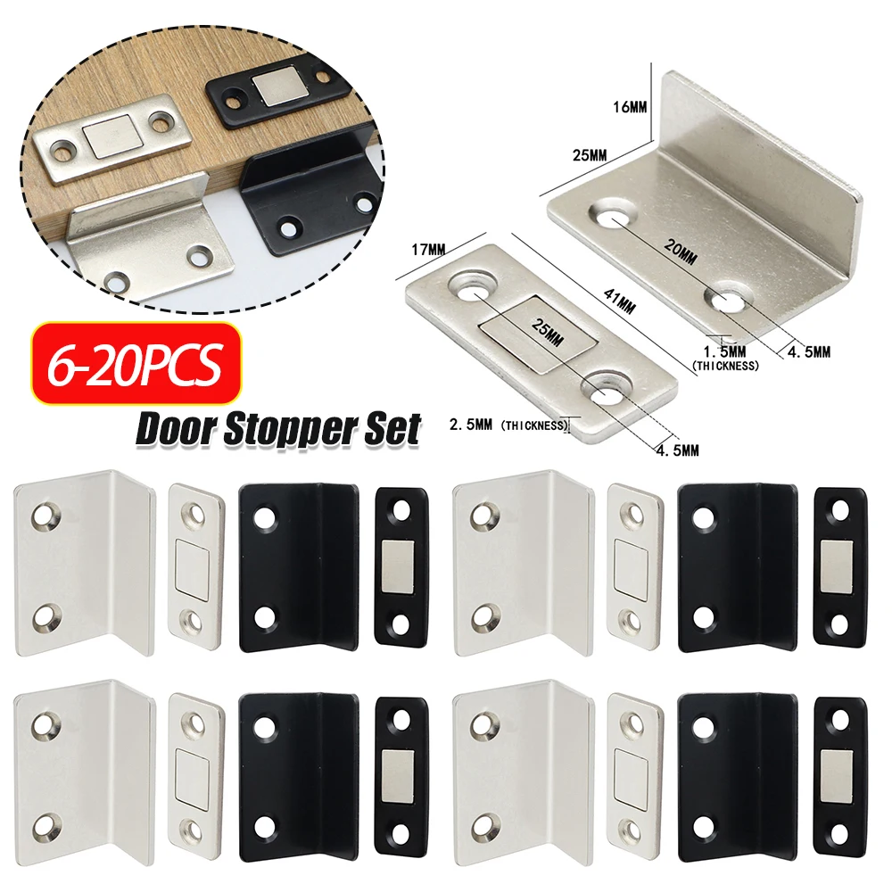 Дверной стопор без удара, сильный магнитный L-образный дверной сенсорный магнитный всасывающий ультратонкий противоударный мебельный фурнитур