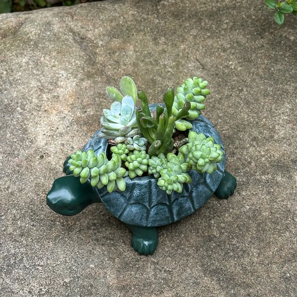 

Creative Turtle Flowerpot Handicraft Simulated Animal Ornament Vase Cute Hydroponic Flower Holder Office