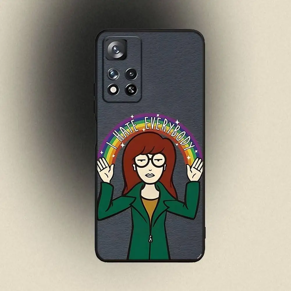 D-Daria Cool Girl Funda de teléfono a la moda para Samsung Galaxy A 91,80,73,72,53,52,51,22,5G,Plus,J,Note Funda negra suave