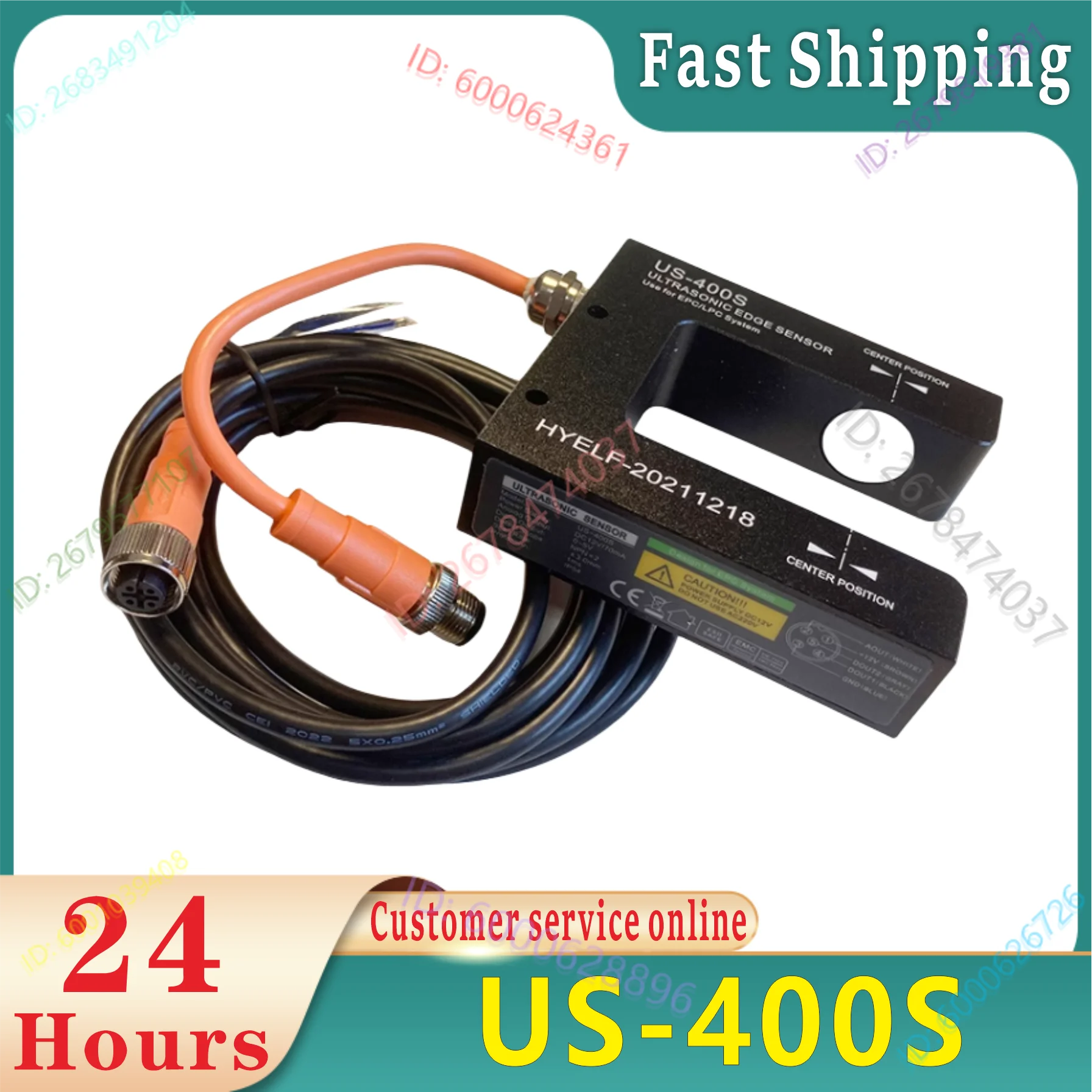 

New original PS-400S US-400S ultrasonic sensor, edge photoelectric sensor, including cable