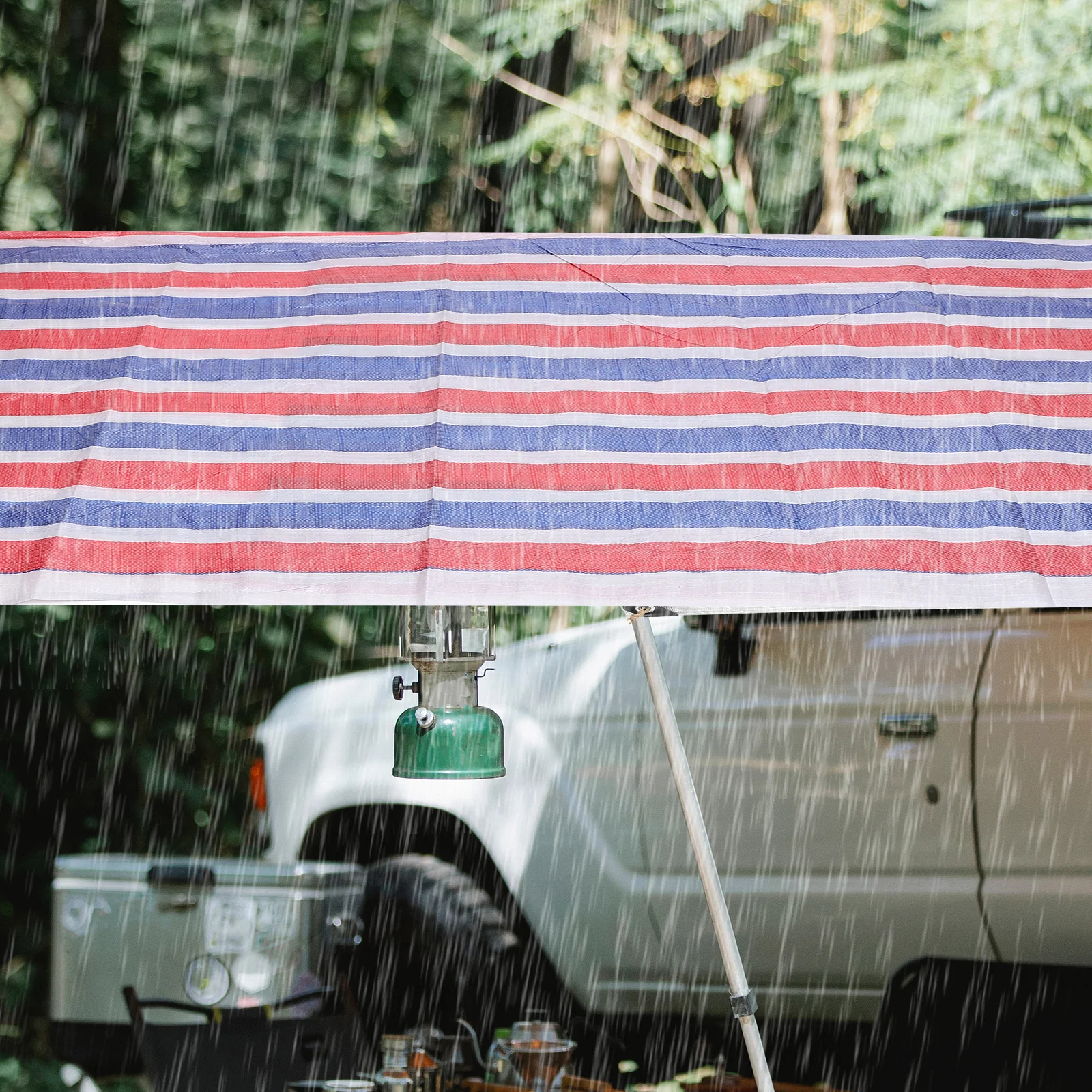 

Waterproof Tarp Heavy Duty PVC Outdoor Tarpaulin Windproof Portable Camping Ground Cover for Beach Picnic Park Family Trip