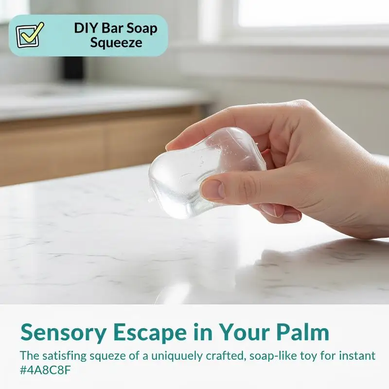 1 PCS Simulation Soap DIY Hand-made Squeeze Toy Shell Replacement, Stress Relief Toy With Slow Rebound