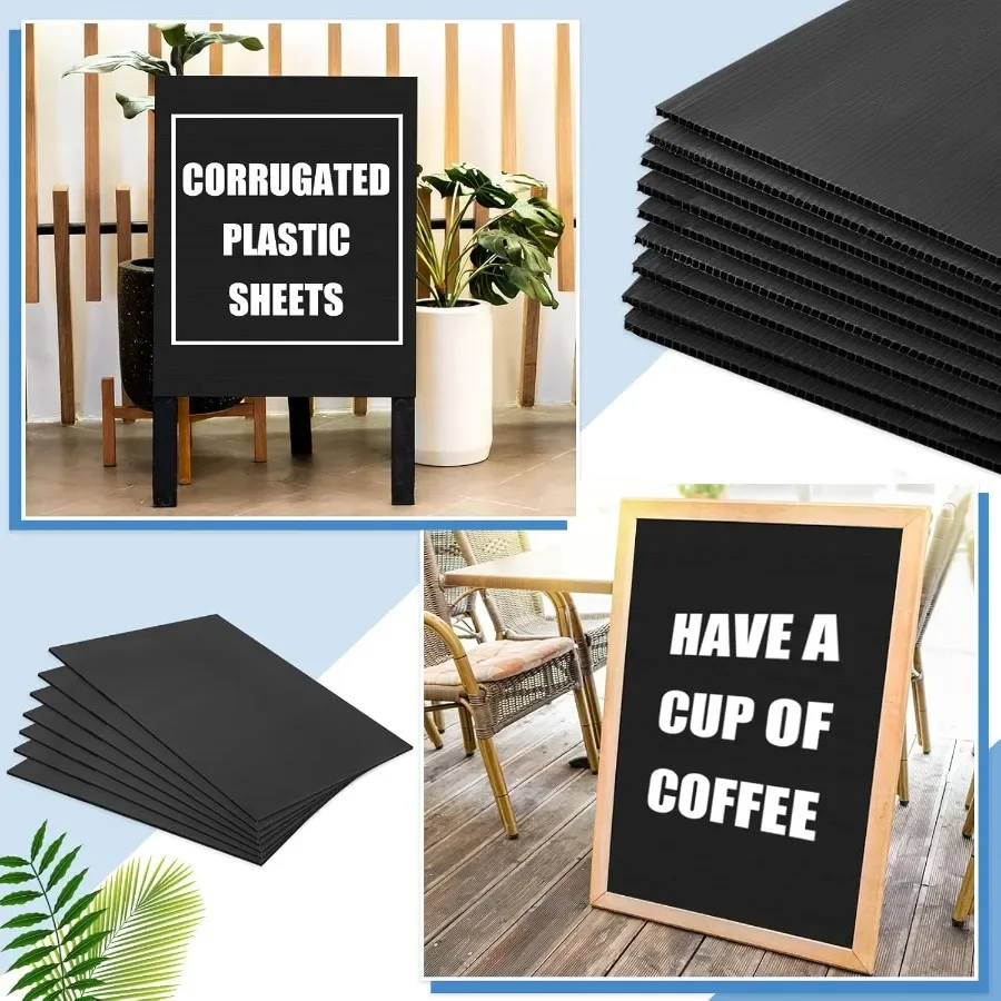 3 pezzi 24 x 36 pollici foglio di plastica ondulata cartello corrugato spessore 4 mm fogli di bordo bianco impermeabili ideali per garage