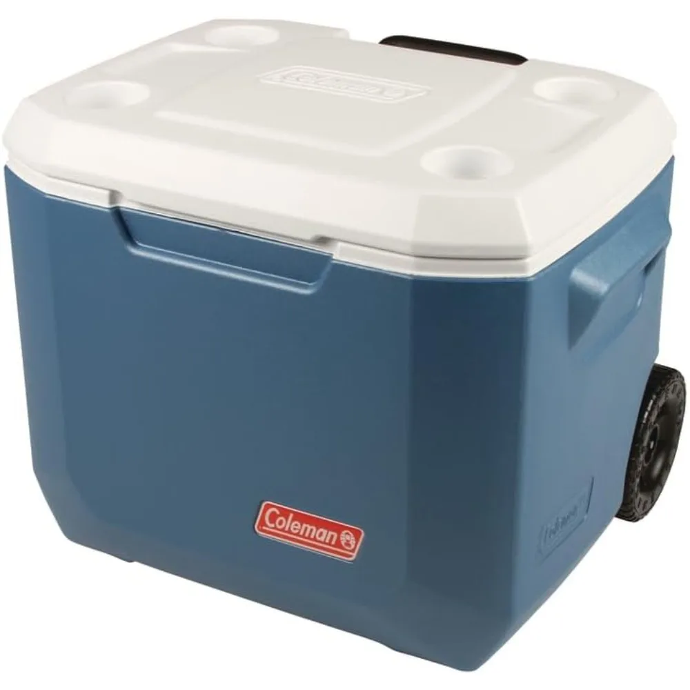 Coleman Portable Rolling Cooler | 50 Quart Xtreme 5 Day Cooler with Wheels | Wheeled Hard Cooler Keeps Ice Up to 5 Days