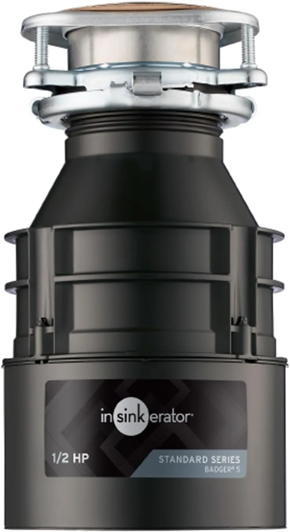 InsinkErator Badger Food Waste Disposer, 5 Eliminação de Lixo, Série Padrão, 1/2 HP, Alimentação Contínua, Preto, Conjunto de 1