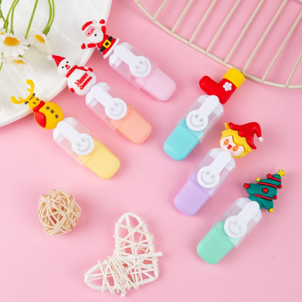 6 قطعة ديزني غرزة معبأة البسيطة هيغليغتر ليلو وستيتش الكرتون 6 اللون DIY كتيب القلم لطيف طالب طفل ماركر القرطاسية هدية