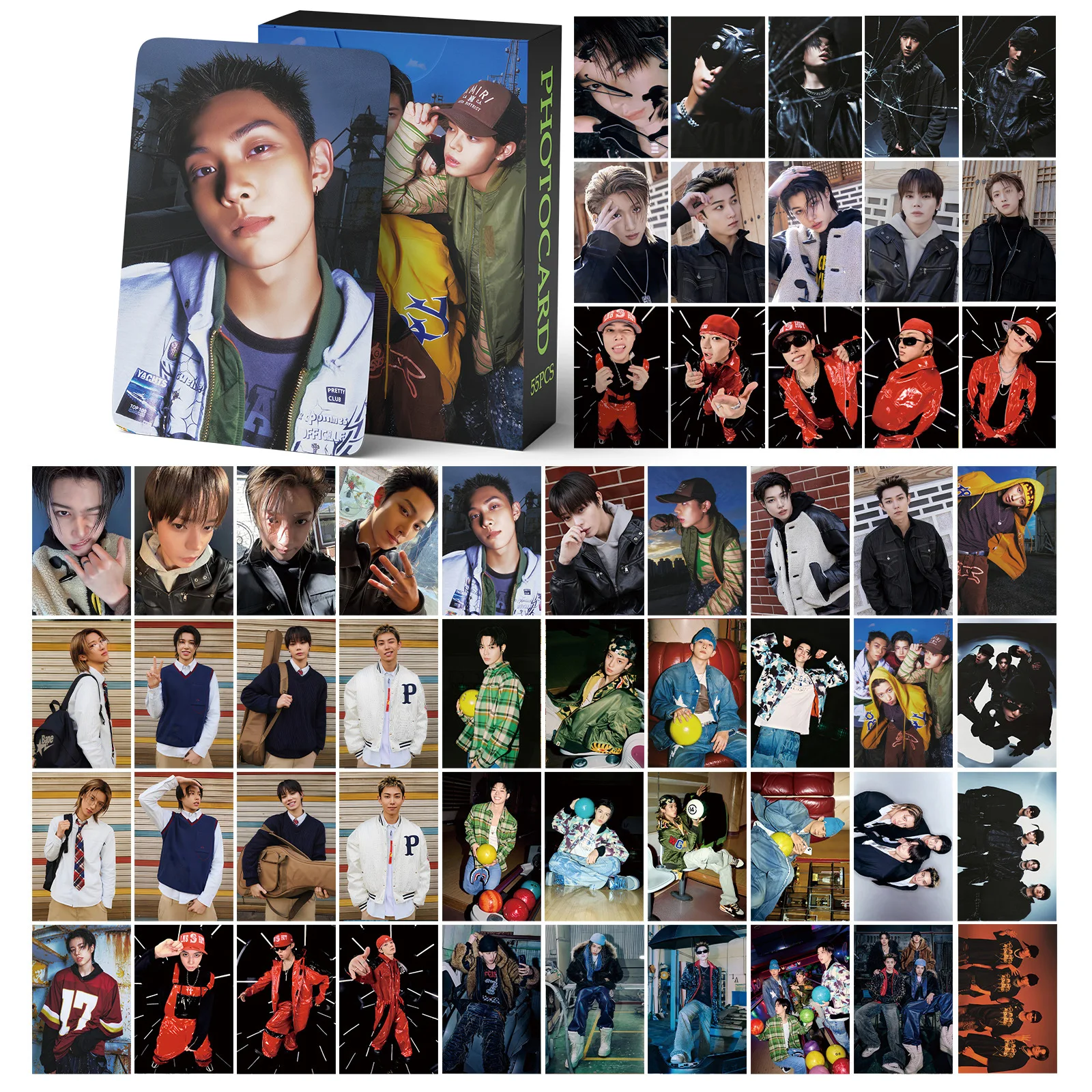 55 Piezas/Set de Tarjetas Lomo de Alta Calidad del Nuevo Álbum de Debut de Idol Boy LNGSHOT, SHOT CALLERS, Postales de OHYUL, RYUL, WOOJIN, LOUIS, Regalos para Fans