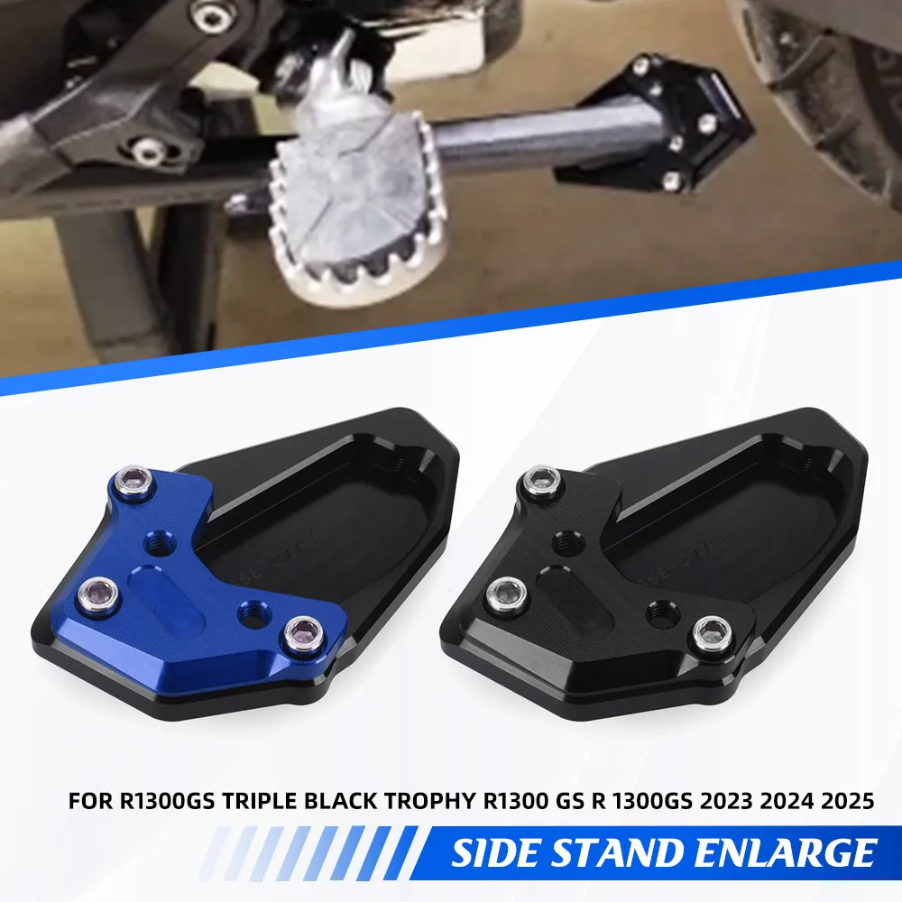 

For BMW R1300GS Triple Black Trophy R1300 GS R 1300GS 2023 2024 2025 Kickstand Side Stand Extension Pad Enlarger Support Plate