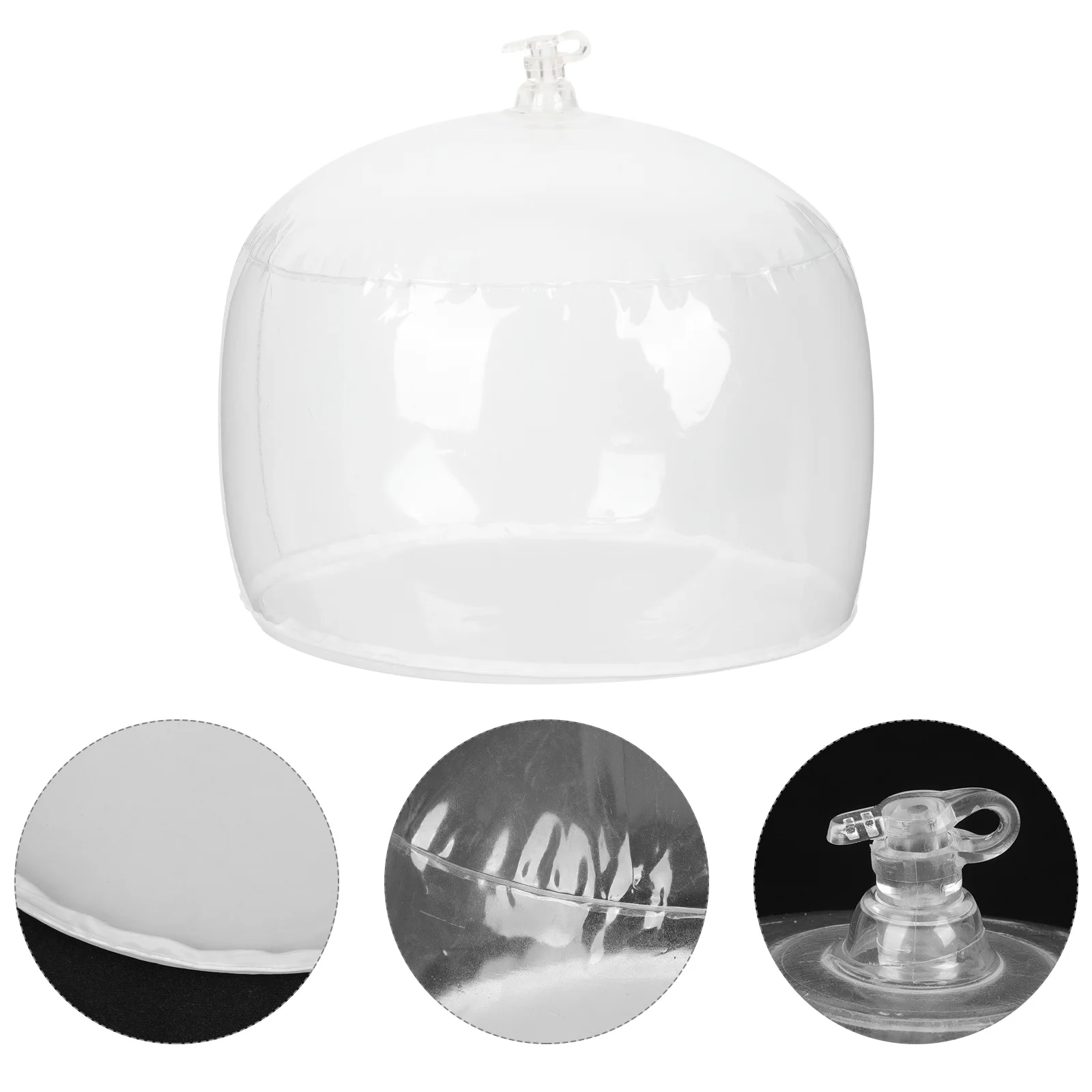 

2Pcs Inflatable Cap Holder for PVC Transparent Hat Display Stand Dome Shape Storage Rack Portable Home Hat Shaper Tool