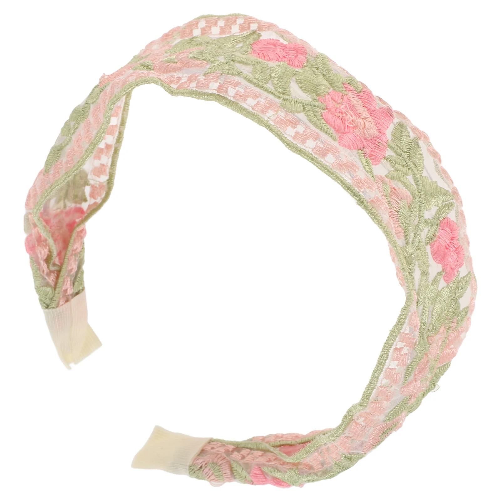 

Embroidered Headb Flower Hair Accessories Mesh Fabric Holiday Hairb s Women Girls Valentine Party Headdress Floral Hair B
