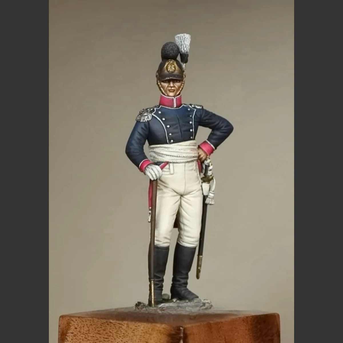 Kit de modelo sem pintura de resina de 54 mm, assunto militar, oficial de infantaria Wurttemberg, GK desmontado e sem pintura