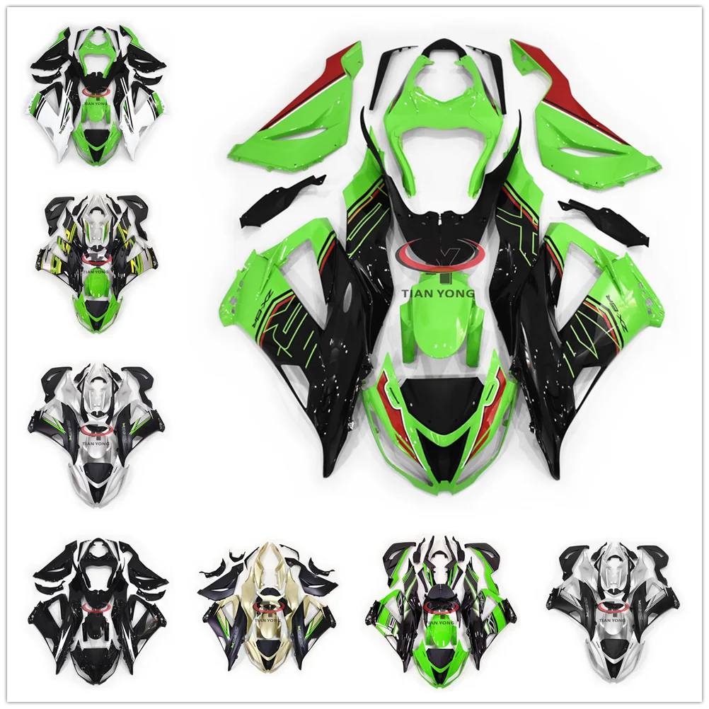 Bright green black white Bodywork Cowling Motorcycle Full Fairing Kit For ZX6R 2013 2014 2015 2016 2017 2018 ZX 6R 636 view 3