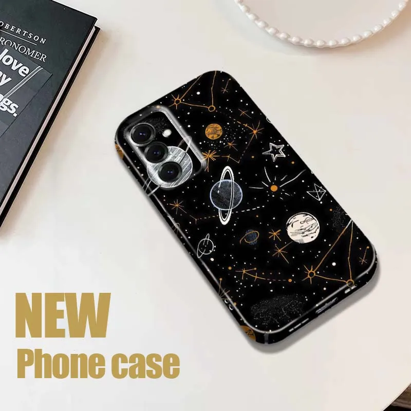 Starry Planets Constellation For Samsung Galaxy S26 S25 S24 S23 S22 S21 FE Lite Plus Ultra Film Hard Shell Phone Case