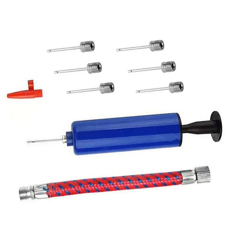 10pcs Ball Pump Set Hand Pump Inflator Portable Ball Inflating Pump Tools With Air Hose Air Pump For Soccer Basketball