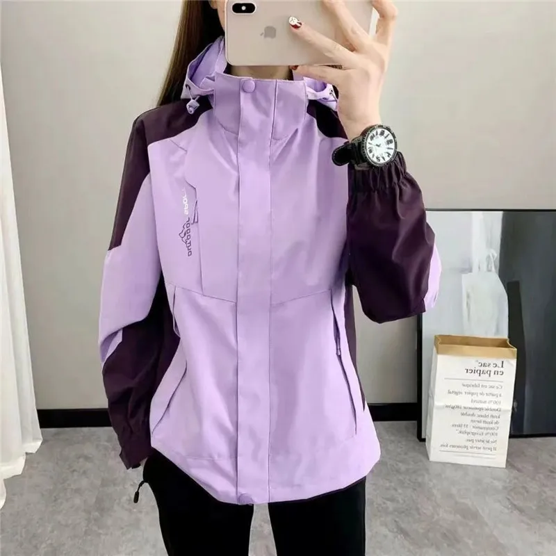 

"Wind Rain" Women's Single-layer Coat 2025 Spring Autumn Thin Female Loose Jacket Rain Detachable Ladies Breathable Overwear