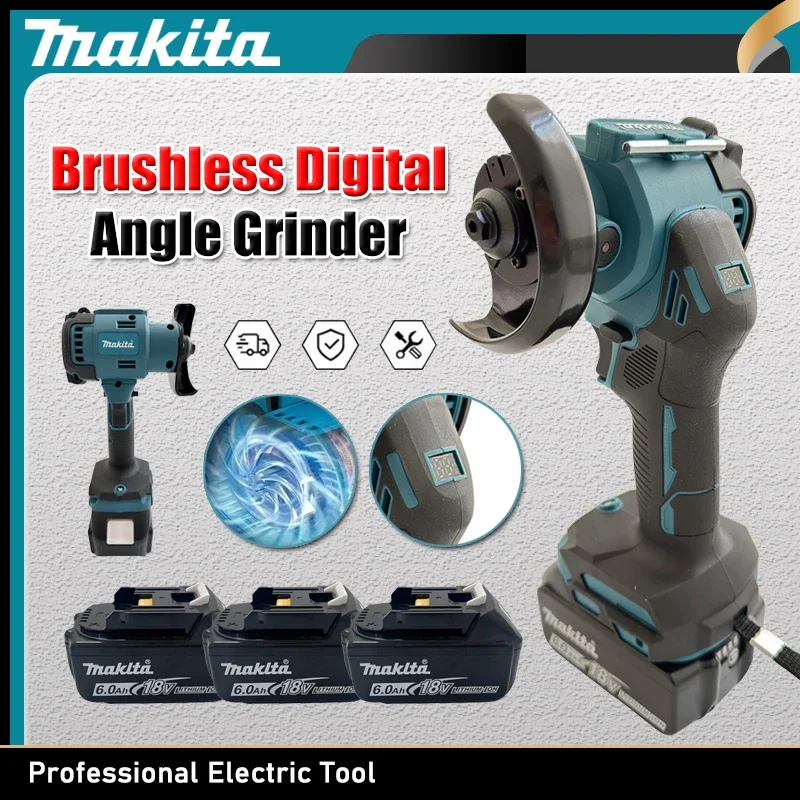 

Makita Brushless Digital Angle Grinder Cordless Angle Grinder Mini Cordless 3 Inch Electirc CUT OFF Tool Cutting Circular Saw