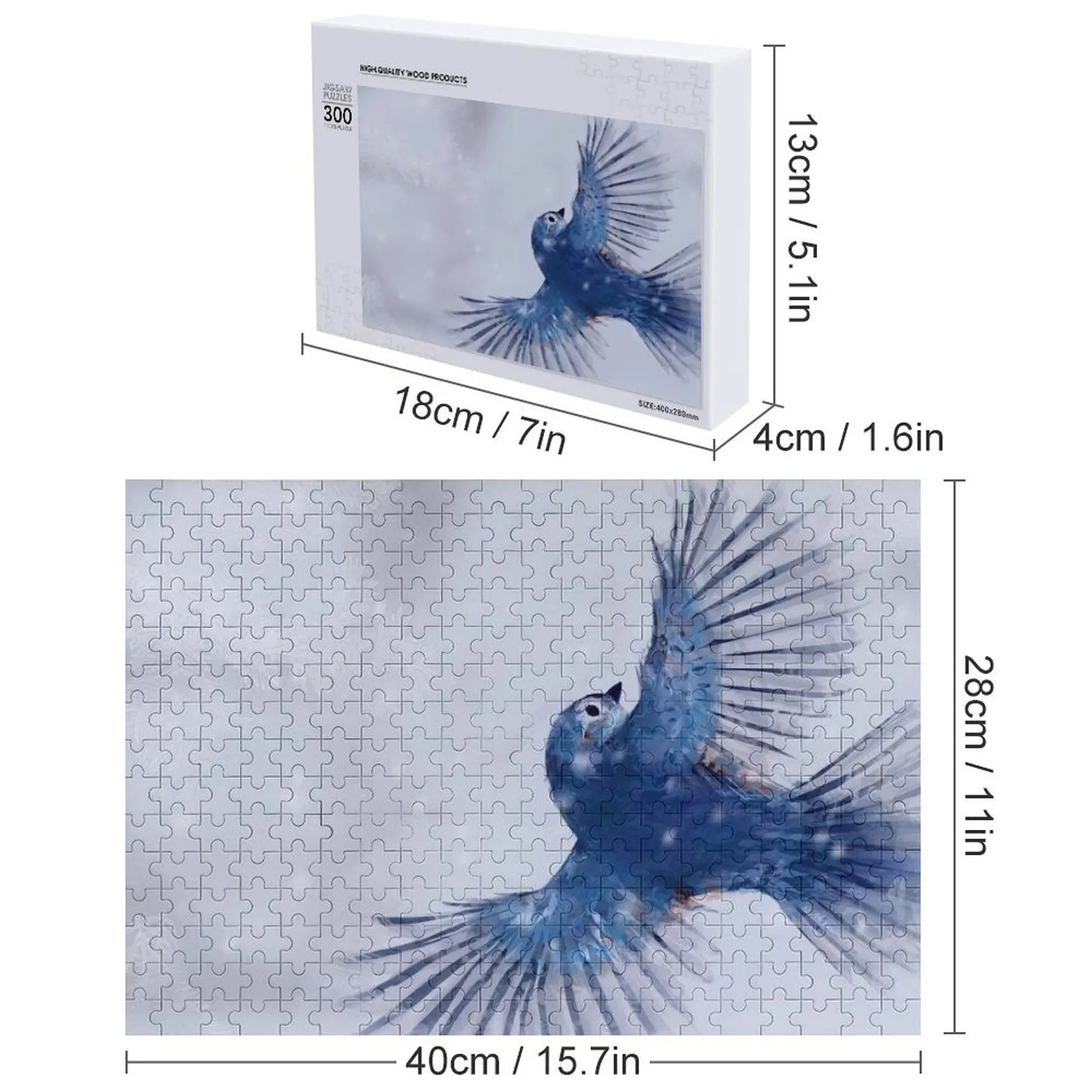 Winter Chickadee 2 Jigsaw Puzzle Regalo personalizzato Foto Regali personalizzati per bambini Puzzle con immagini
