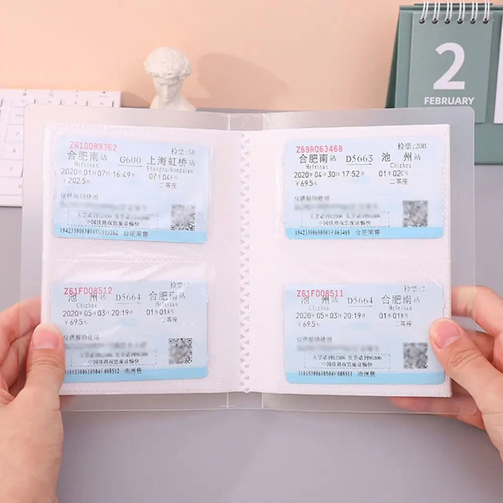 Showing Book Wear Resistant Large Capacity Postcard Empty Storage Case Photo Storage Book Photo Collection Transparent Album