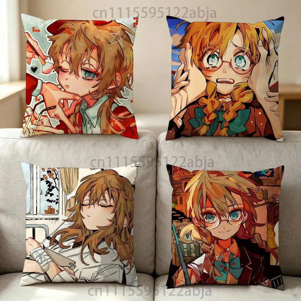 S-Shijima Mei T-TBHK Throw Pillow Case 40x40cm Decoration DIY Square Chair Pillowcase Pad Cover