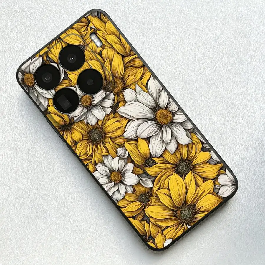 Case for Xiaomi Mi 12X 12 14 11T 11 13 Lite 12T Pro 10T Funda Phone Cover Red Rose Line Art - view 5