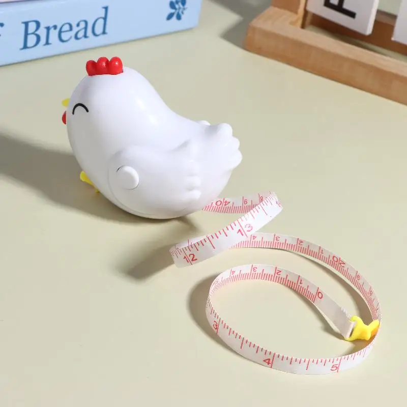 Niedliches, Kükenförmiges Ein-Knopf-Maßband mit Einziehfunktion, Tragbares Mini-Maßband für Körper, Näharbeiten, Handwerk und tägliche Messungen zu Hause – Detail 6