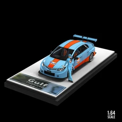 1:64 Honda Civic Gulf Oil HKS Simulation alloy car model decoration Collection