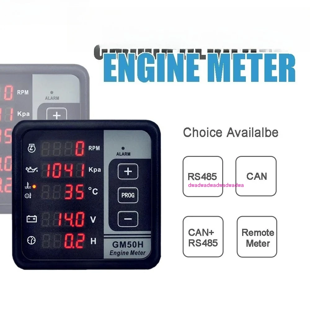 

Remote Multifunctional Engine Meter GM50HR Voltage RPM Oil Pressure Meter