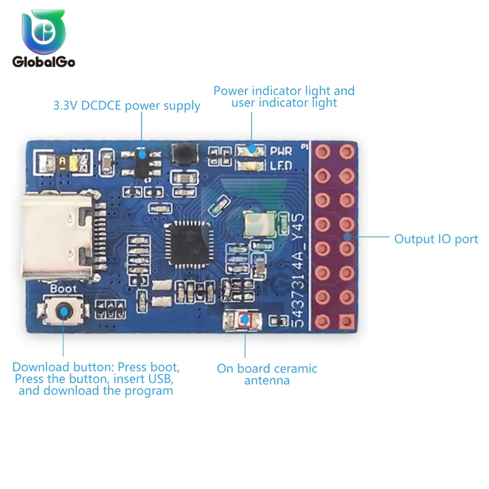 BL702S مجلس التنمية 2.4G بلي زيجبي RISC كور IoT مجلس التنمية BT 5.0 مجلس اندلاع