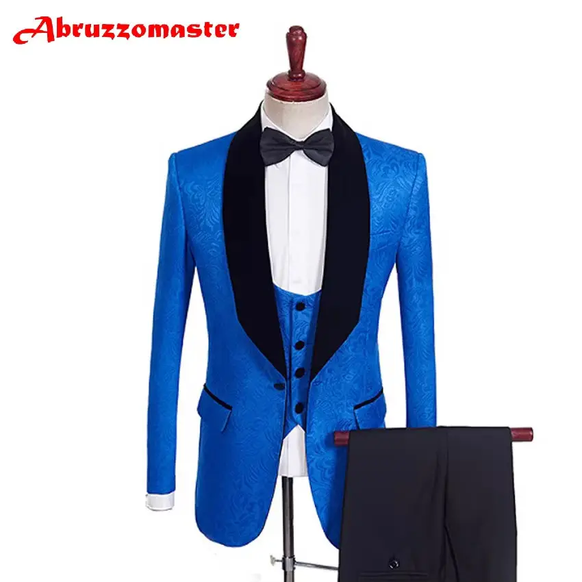 

2025 Printed Smart Casual Suits Tuxedos 2 Color Groomsman Suit Custom Made Man Suit 3 PSC Wedding clothes Tailor Blazer