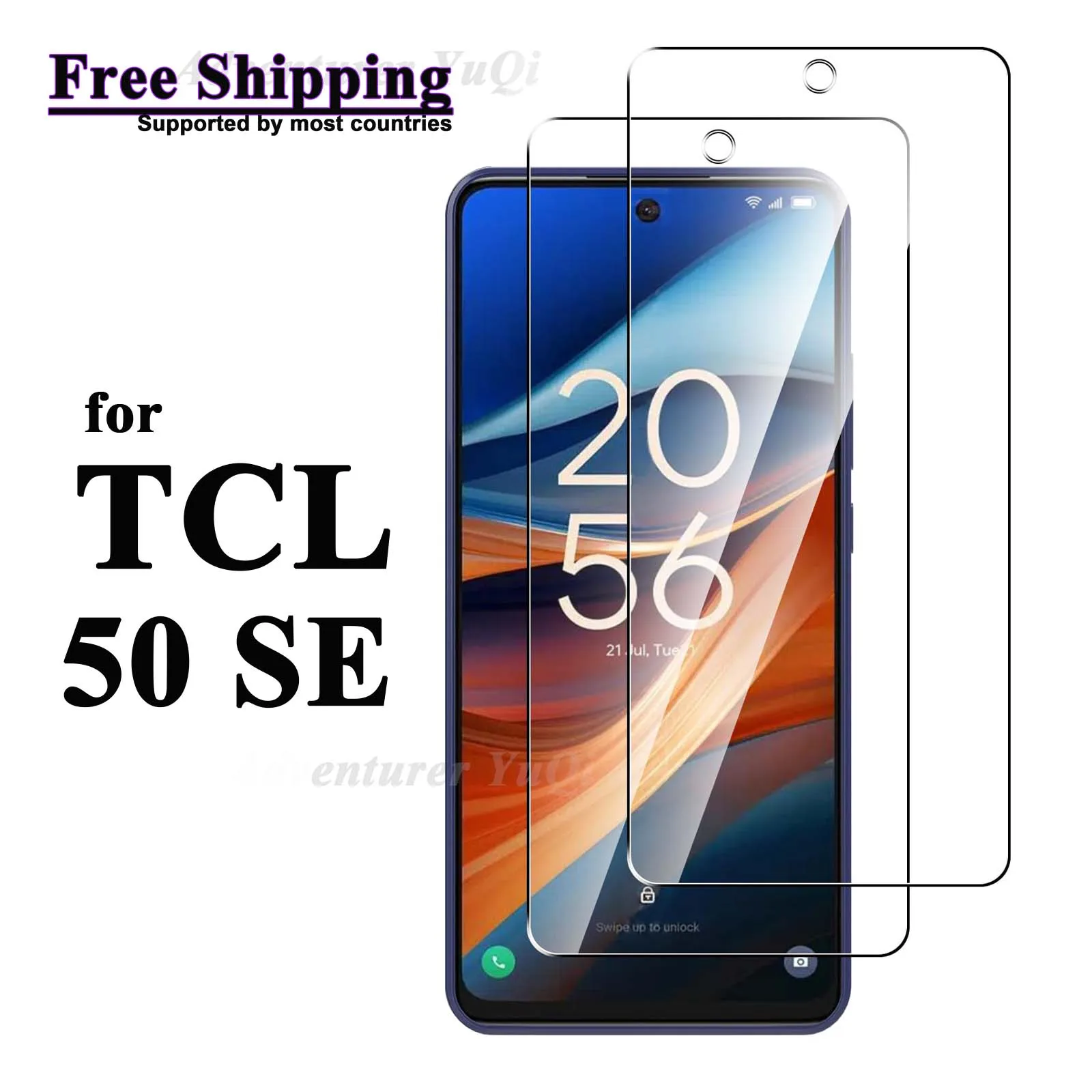 

Screen Protector for TCL 50 SE Tempered Glass Crystal HD 9H Transparent Ultra Clear Anti Scratch Case Friendly