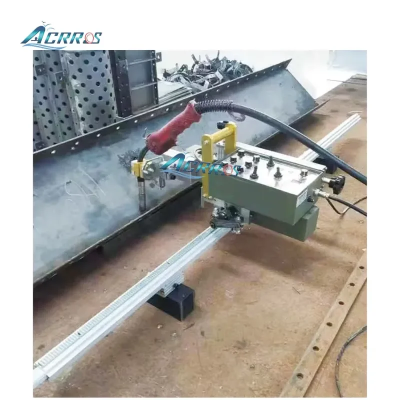 1500mm Magnetic Rail Welding Carriage, MIG Weaving Fillet Linear Seam Welding Tractor with Oscillator