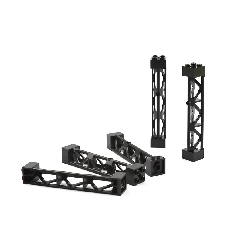 Double sided floor bracket, city accessories, columns, military building blocks, MOC parts, children's gift toys