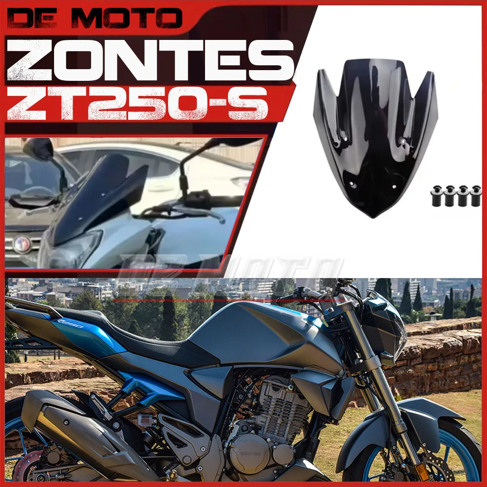 Parabrisas Delantero para ZONTES S250 R250, Panel de Instrumentos, Visera Solar