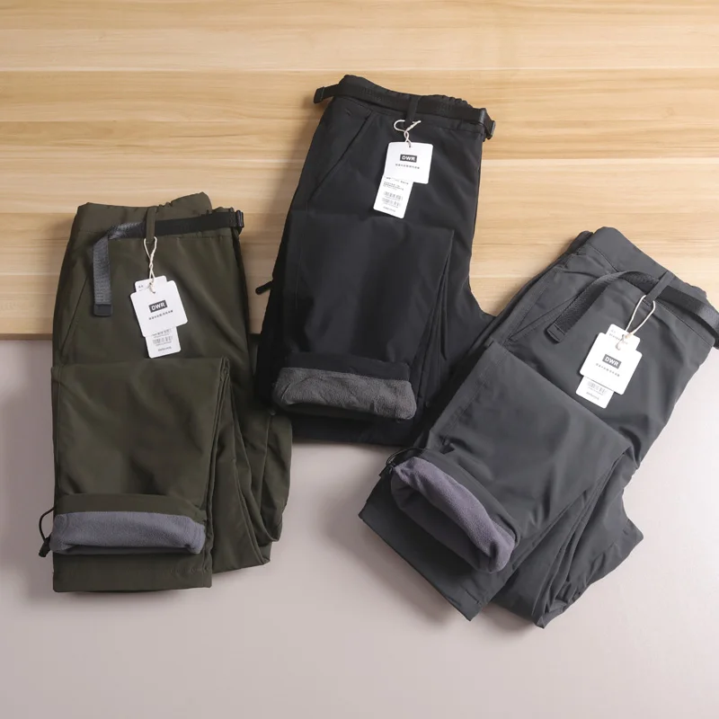 

Мужские повседневные брюки Thiened Fce Lined ell, ветрозащитные, водонепроницаемые, теплые, мягкие, модные, городские, прямые брюки...