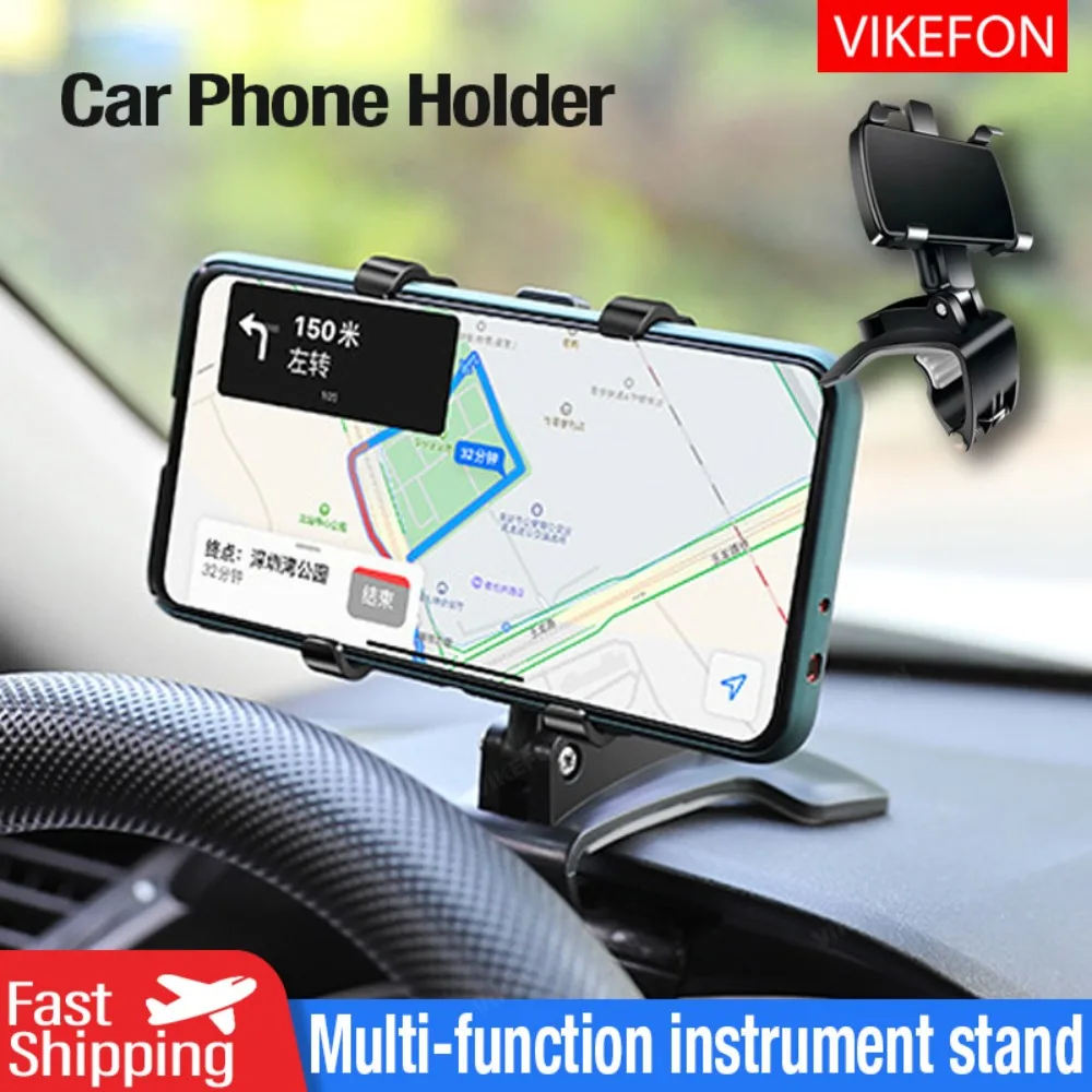 Universal Car Phone Holder Dashboard Cell Phone Holder Rear View Mirror Sun Visor Baffle Mobile Phone Mount Clip For All Phones