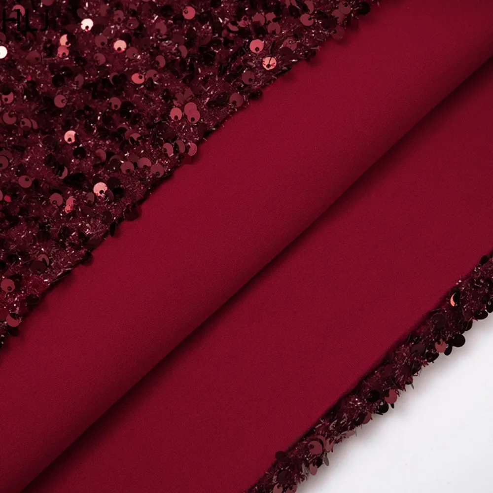 HLJ 봄 섹시 스팽글 패치워크 바디콘 드레스 여성 스파게티 스트랩 민소매 백리스 드레스 여성 파티 클럽웨어 베스티도스