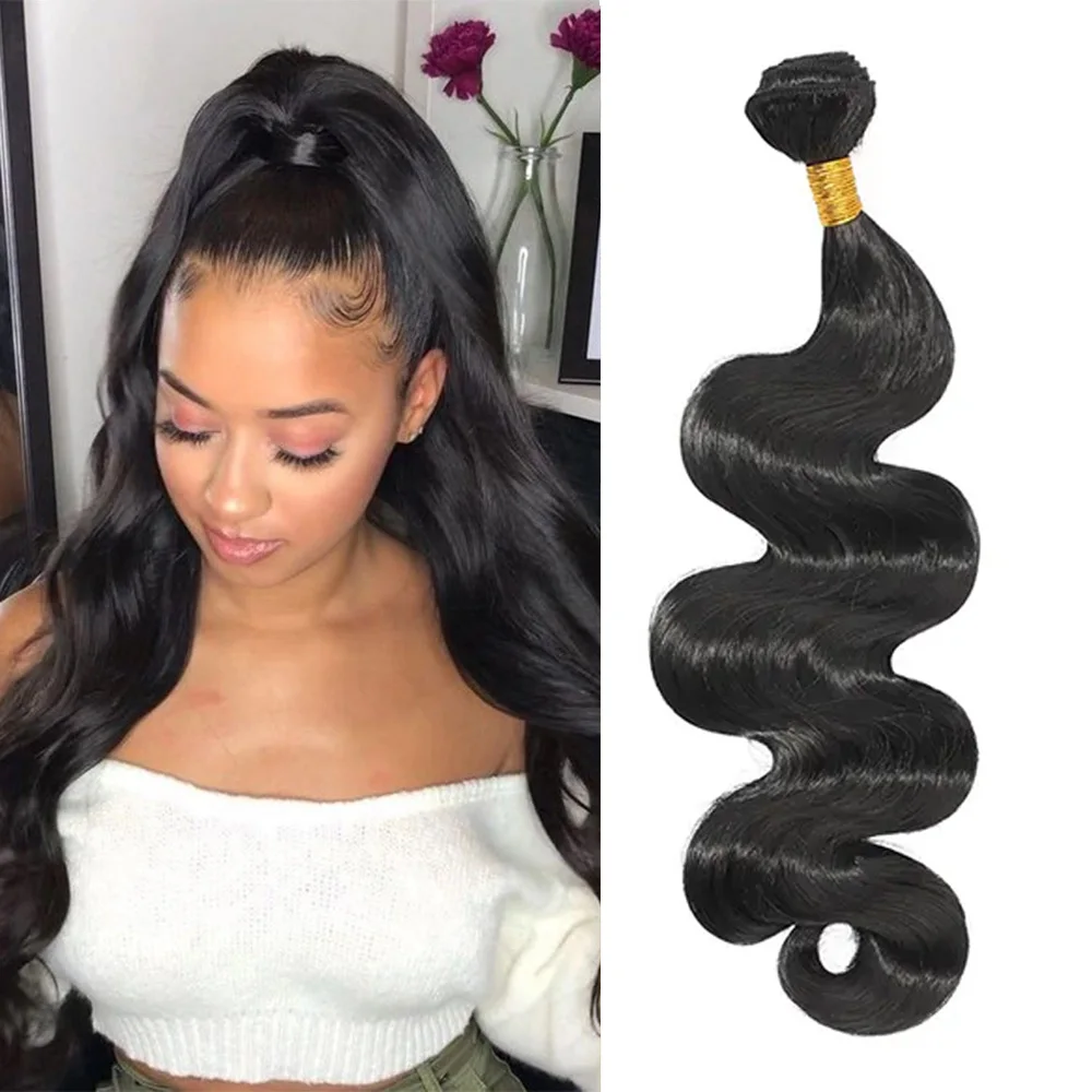 30 32 inch Brazilian Water Wave Body Wave Raw Virgin Remy Doule Drawn Wholesale Natural Tissage Human Hair Weave Bundles