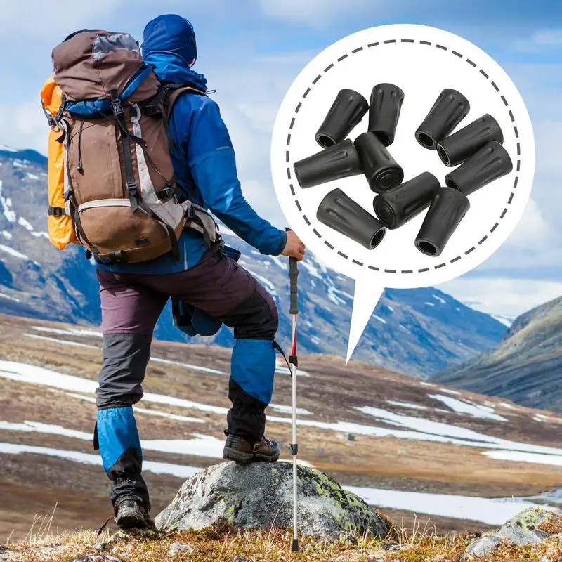 

﻿ Rubber Antiskid Walking Stick Crutch Cane Bottom Pads Cane Cover Protector Climbing Hiking Trekking Pole inner diameter 1.1cm