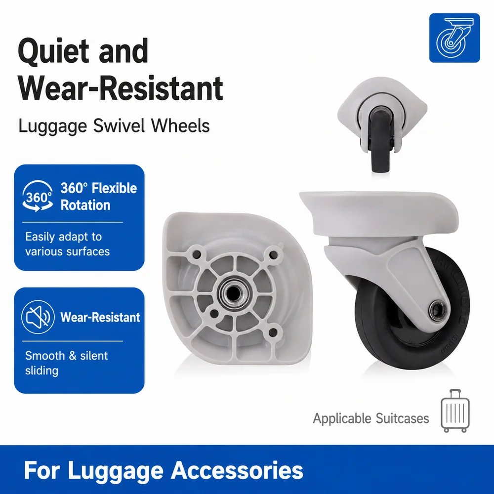 Universal Luggage Wheels For Samsonite C-AIR CA-Z 360° Swivel Caster Smooth Rolling Noise Reduction Replacement Roller Parts