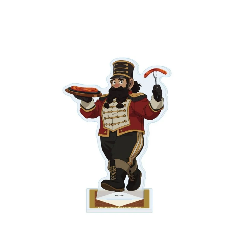 Anime Delicious in Dungeon Senshi Festival Celebration Dress Acrylic Stand Model Plate Keychains Desktop Ornament