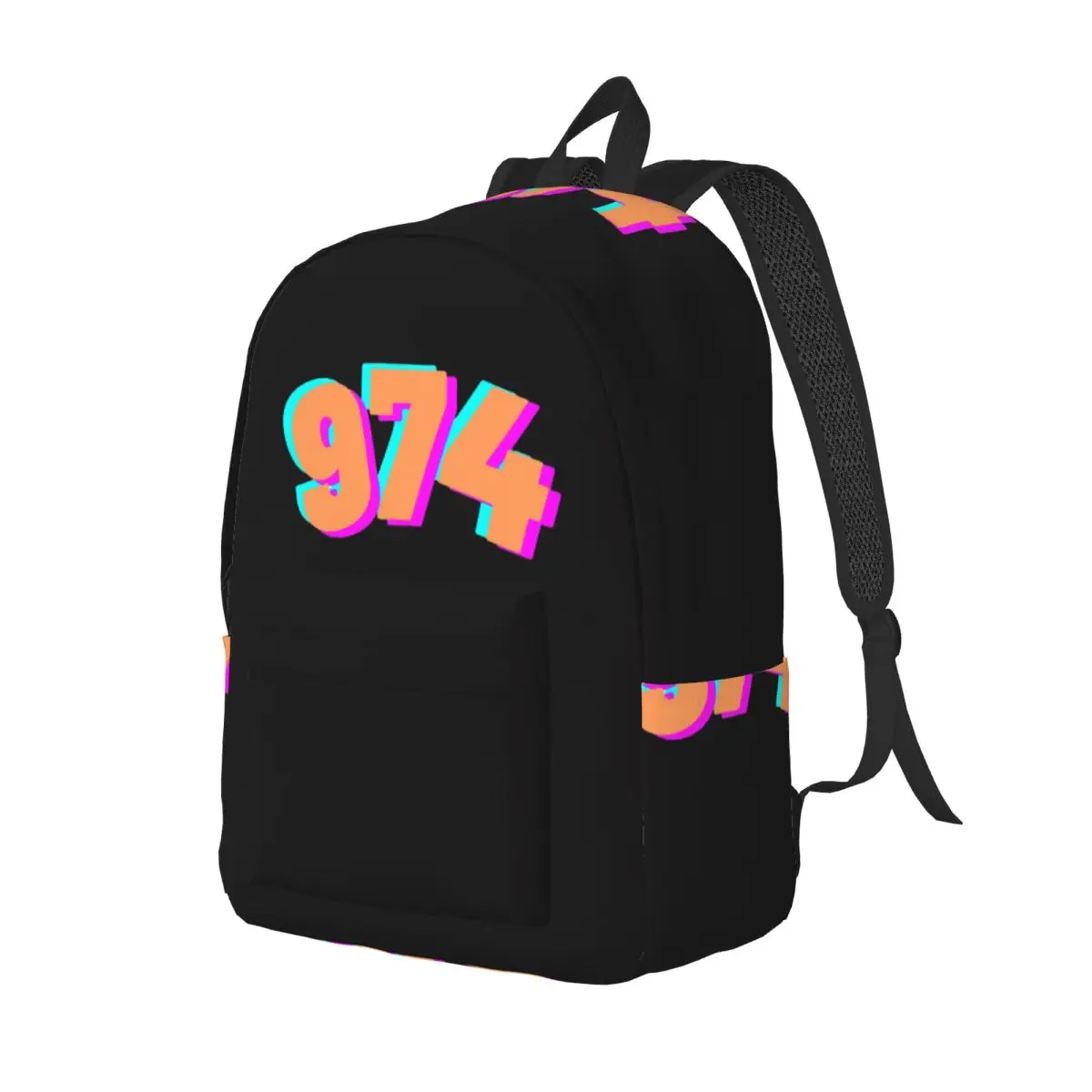 974 Reunion Island Flag Backpack Daypack Large Capacity Boys Girls BookBag School Bag Shoulder Bags for Men Women