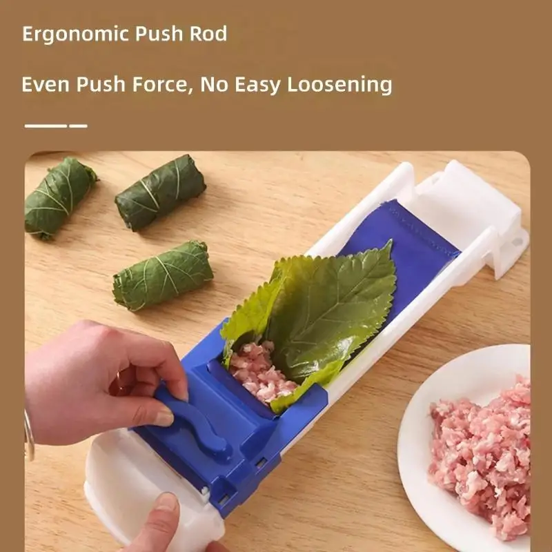 Kitchen Roll Maker for Vegetables and Meat Plastic Manual Food Preps Tool 34.5cm with Flexible Rolling Mats for Home Meals and A