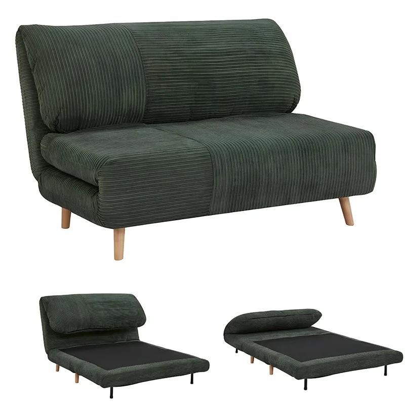 

SAT049 Modern Scandinavian Design Foldable Sofa Bed Thick Corduroy with Storage for Small Apartment Study or Bedroom Sitting/Sle