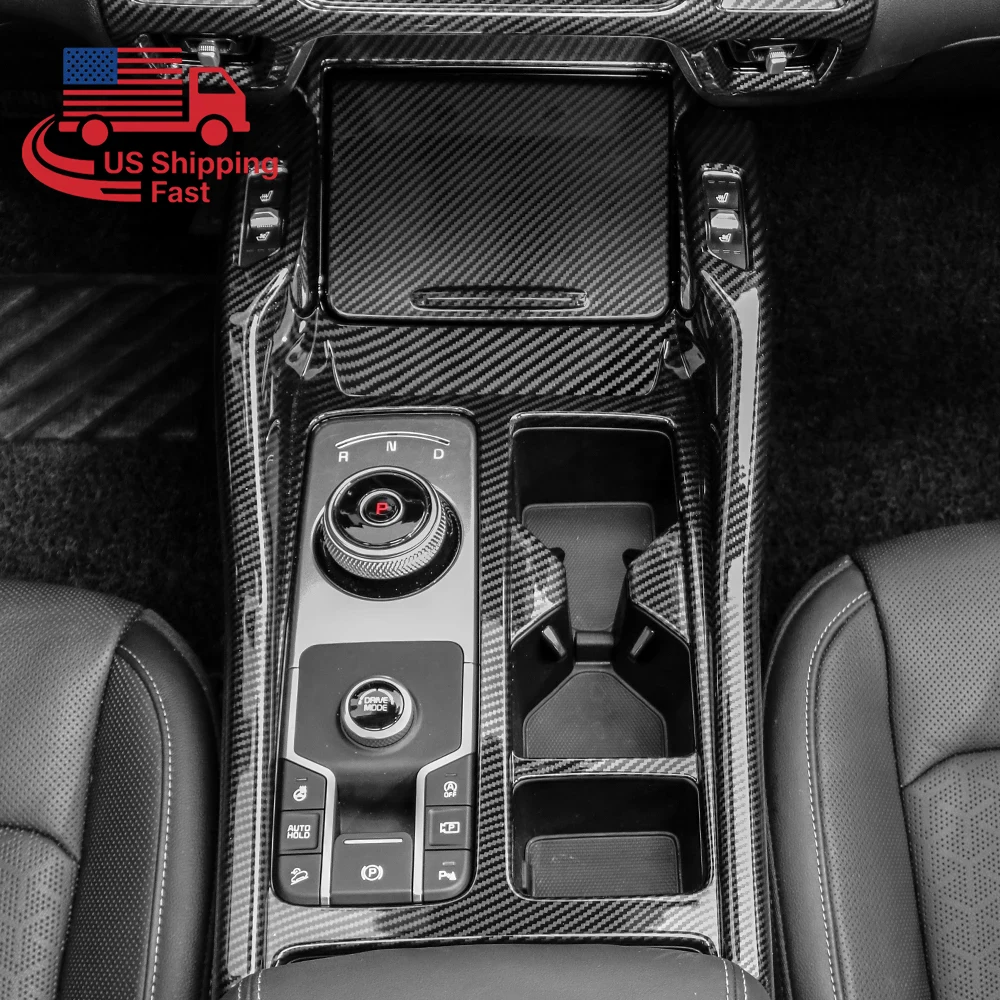 

Накладка на центральную консоль из углеродного волокна для Kia Sorento MQ4 2021-2026, аксессуары для автомобиля