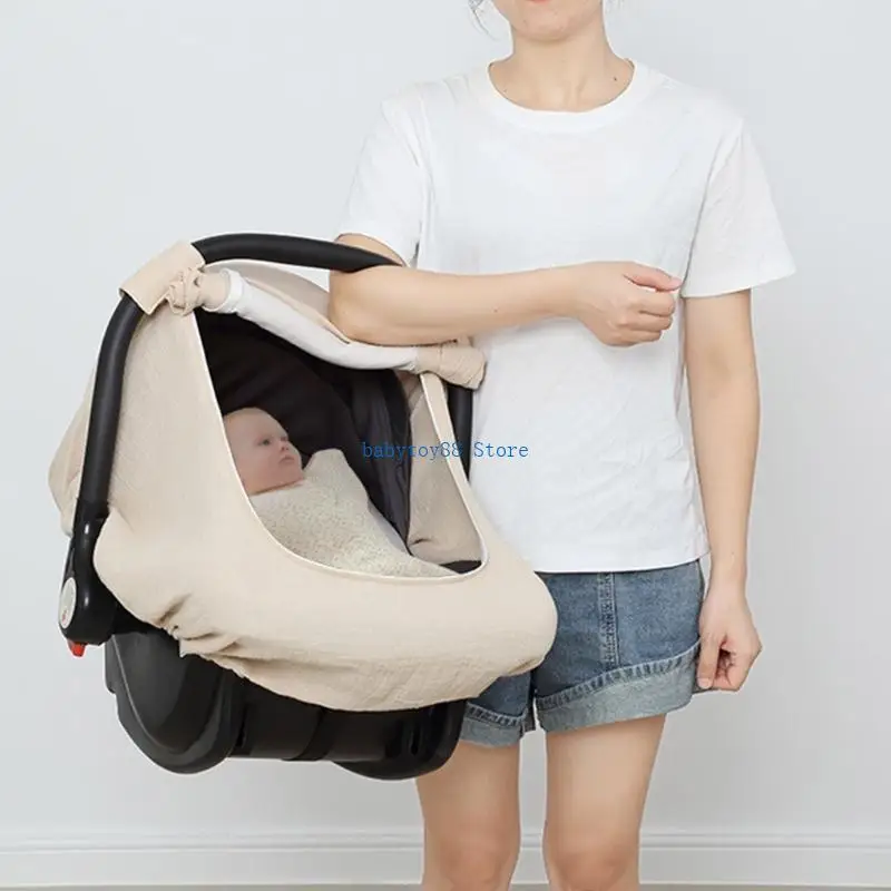 أغطية مقعد سيارة y4ud baby cover مظلة قطنية مسدود مع تصميم شبكة تنفس متينة