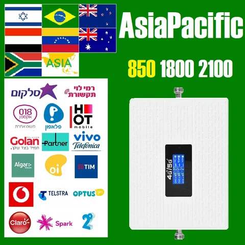 AUSTRALIEN 850 800 1800 2100 B5 B3 B1 3-bands mobilsignalförstärkare Signalförstärkare Repeater 2G 3G 4G 5G TELSTRA VODAFONE OPTUS 10 best sales 5g-booster - №3