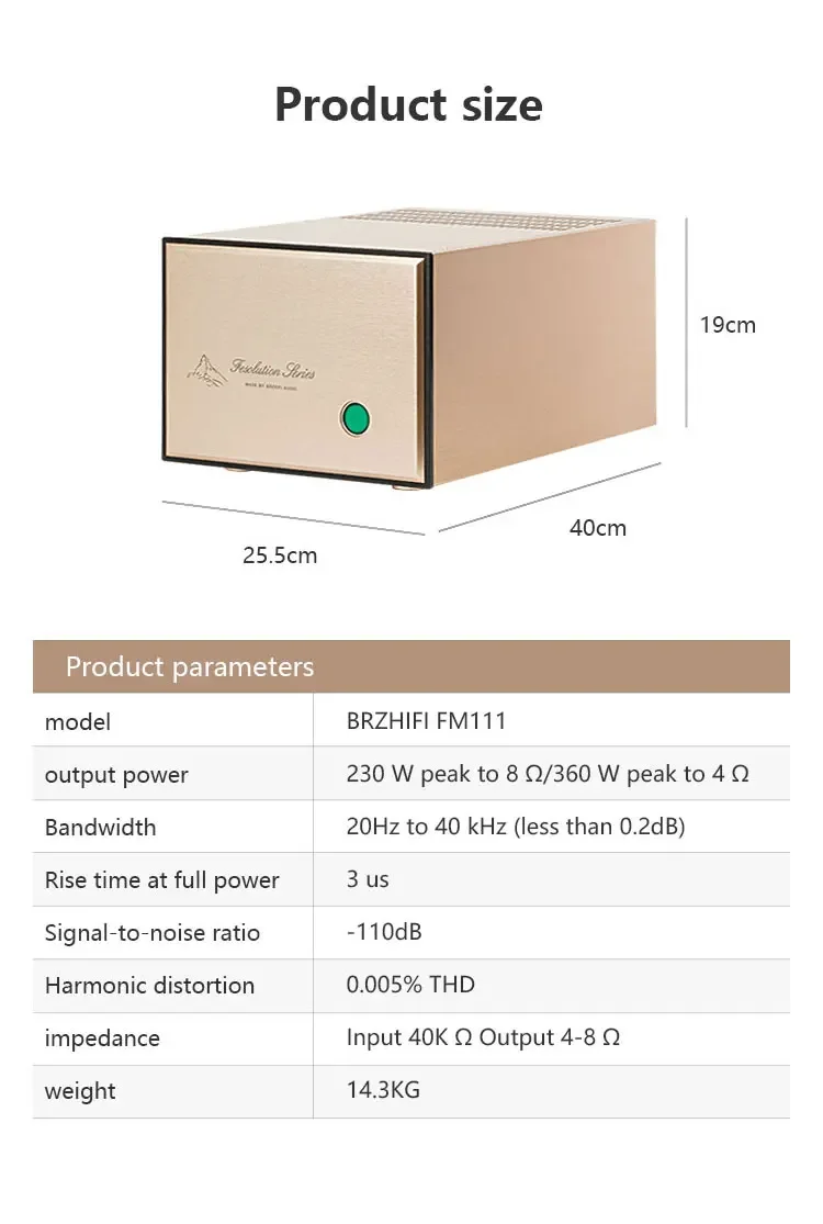 Imagem -06 - Amplificador de Alta Potência de tipo Dividido de Canal Único Gravado Direto Balanço Xlr Saída Mono 360w x Circuito Fm111 Par