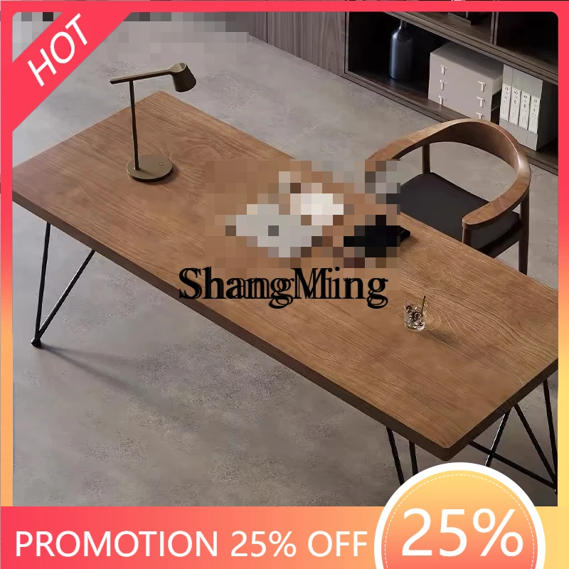 FG good-looking solid wood desk desktop computer household simple desk large board desk