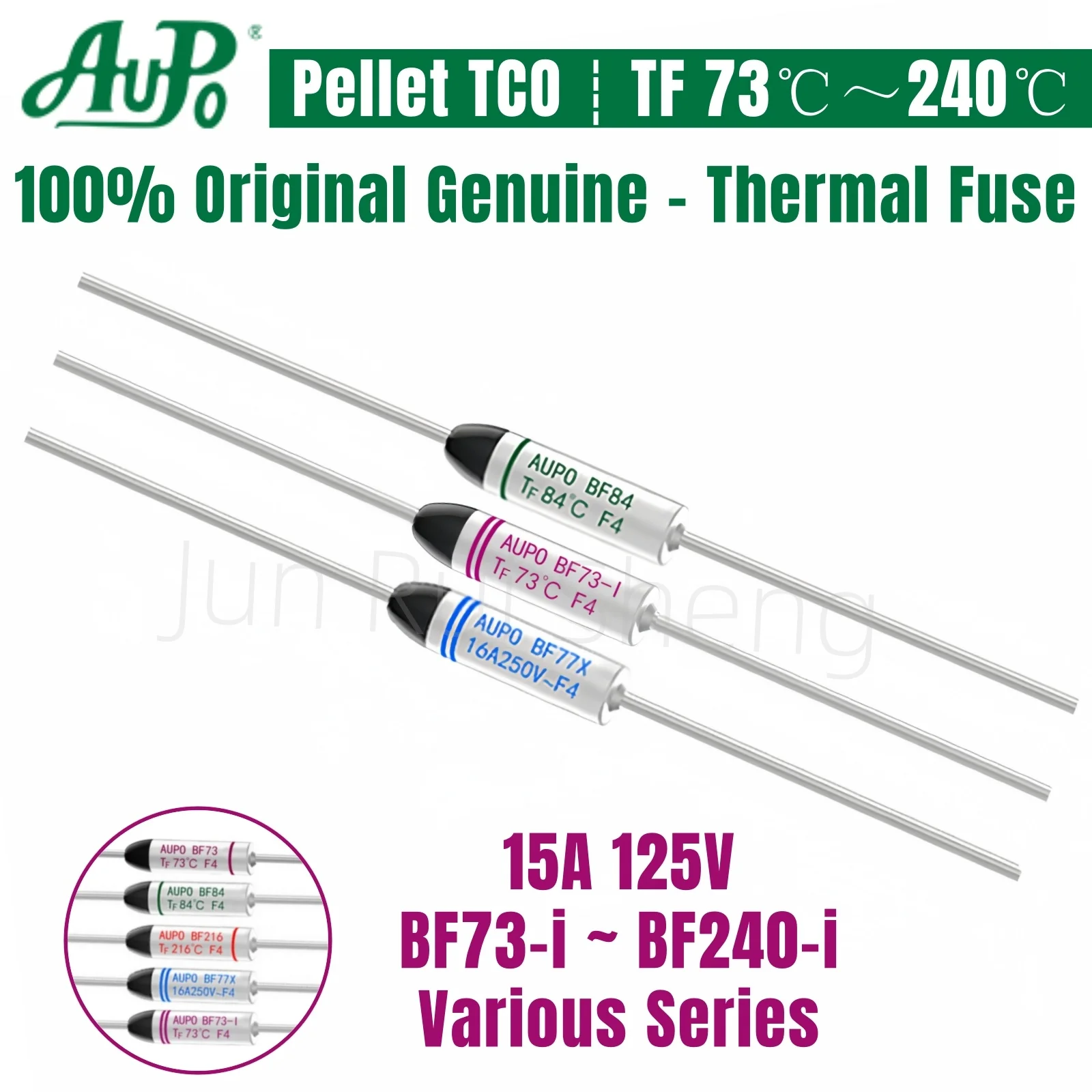 5PCS BF-I Temperature Fuse 15A 125V Thermal Fusing TF 73 77 84 94 99 104 113 117 121 133 142 157 172 184 192 216 229 240 Degrees